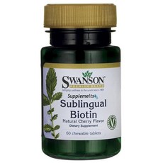 Swanson 斯旺森 Supplemelts生物素咀嚼錠 櫻桃風味, 60顆, 1罐