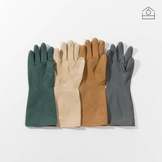 생활백서 라텍스 컬러 고무장갑, 그린, 중(M), 1개