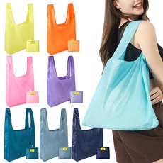 스마일 장바구니 심플하고 세련된 휴대용장바구니 개별포장 접이식가방 포켓 시장바구니 쇼핑백, 1개, 스마일 장바구니 레몬옐로우[NL702]