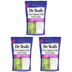닥터틸즈 퓨어 엡솜 솔트 풋 소크 리바이탈라이즈 & 리프레시 쿨링 페퍼민트 909g, 3개, 1개