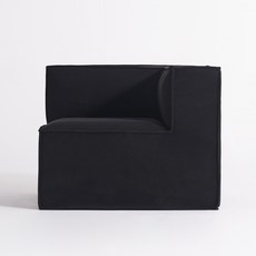 스내그 큐브 압축 롤팩 패브릭 워셔블 풀커버 1인용 모듈 소파, 좌형, 포인트블랙
