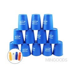 스포츠 스택스 12개입 블루 스피드 컵쌓기 보드게임, 상세페이지 참조, 1개