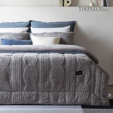 더플레오 단잠 케이블니트 극세사 침구세트