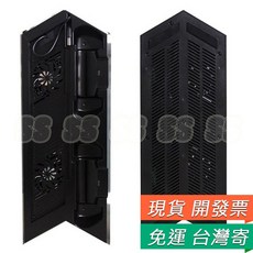 PS4 直立散熱支架 雙風扇 雙手把充電座, 1個, PS4風扇支架 - 早期款 黑色