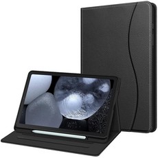 Fintie 삼성 갤럭시 탭 S6 라이트 10.4인치 2024/2022/2020용 케이스 S펜 홀더 포함 다각도로 볼 수 있는 소프트 TPU 백 커버 포켓 자동 웨이크/슬, 블랙