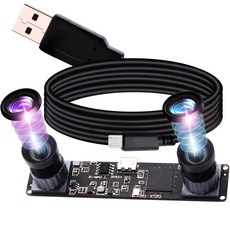 ELP HD USB 60fps usb 3D 130 PC UVC USB2.0 OV9750 USB 카메라 듀얼 렌즈 고속 웹캠 소형