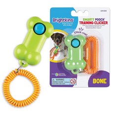 강아지 훈련용 클리커 장난감 행동표시 뼈다귀 완구/ 강아지클릭커 딸깍소리 훈련도구, 연두, 1개