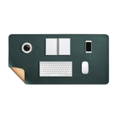 MS HOME 와이드 데스크 매트 책상 패드 코르크, 다크그린