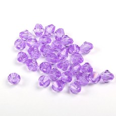 크리스탈 비즈 주판알 6mm 8mm 10mm 마름모 비즈공예재료, A4748. 보라, 1세트