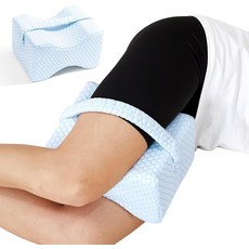 UJPFEO 옆잠자리용 무릎 베개 사이 메모리폼 다리 엉덩이 등 관절용 쿠션 척추 정렬 지원 화이트, Cooling White