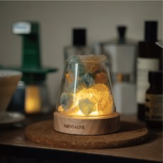 MONTAGNE 水晶擴香組 居家香氛擺飾, 1個, 新年限定｜綠螢石Ｘ黃水晶,不升級