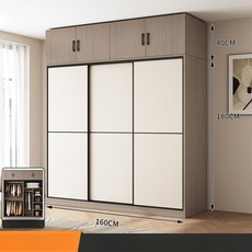 붙박이장10자 슬라이딩 300cm 손잡이 도어 서랍형, 완제품, 색상 참고 160cm + 상단 캐비닛