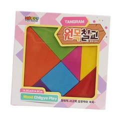 4000해피원목칠교(중)(1P) 원목칠교 칠교 퍼즐 교재 창의력, 단일옵션, 1개