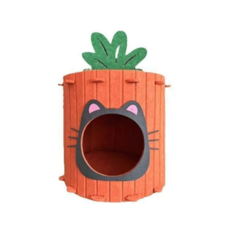 캣 하우스 당근당근 숨숨집 고양이 집 캣홈, 1개, 당근-고양이