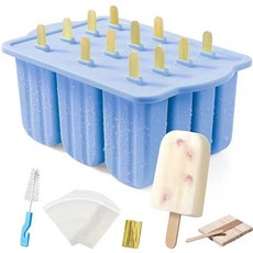 食品級矽膠雪糕模具, 天藍色, 1個