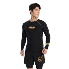 DFMEI 泳衣男士套裝成人游泳長袖防曬泳裝新款防尷尬泳褲速乾透氣游泳衣