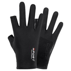 쿠말 냉감 스포츠 장갑 양손착용, 블랙, 1세트