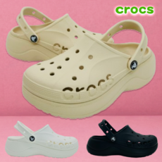 CROCS 정품 크록스 여성 바야 플랫폼 클로그 키높이 슬리퍼 샌들 사무실 정품악세사리