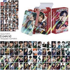 BTS 멤버별 스페셜 에디션 홀로그램 홀로그램 포카 124장 포토카드 60장 스티커 64장 도무송 다꾸 방탄소년단 선물용, 124개, JungKook(정국)
