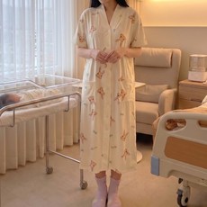 [당일출고] 수엠W 임산부 반팔 수유 원피스 출산전후 조리원복 홈웨어 B080 반팔 올데이수유원피스