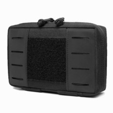 TRIWONDER Molle 파우치 택티컬 컴팩트 방수 EDC 유틸리티 파우치 허리 백 번지 스트랩 포함 EDC 수평 MOLLE 파우치 공구 간식 메드용 (블랙), 12 Black