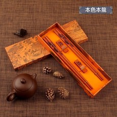 【開發票/統編】禮盒筷子 (貼紅梅花) 入厝禮盒 餐具禮盒 造型筷子 木製筷子, 1個, 本色本龍