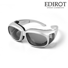 에딜롯 EDIROT GOGLASSES (SILVER L.CHROME) 방풍 보호 오토바이 스키 스쿠터 클래식 고글 안경, SILVER L.CHROME