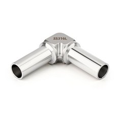 TAISHER 316L 스테인리스 스틸 용접 90도 바스톡 스트리트 엘보 1개 외경 0.6cm(1/4인치) x OD 파이프 피팅 275819 8881293412, TAISHER 316L 스테인리스 스틸 90도 바스톡