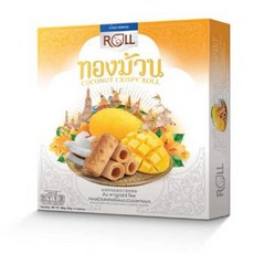 킹파워 태국 면세점 오리지널 ROLL 혼합맛 킹폴 커피 오믈렛 초콜릿 코코넛 밀크, 1개, M. 망고 코코넛 롤 180g