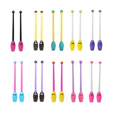 엣스앤 니스포 유소년 리듬체조 곤봉 36cm 멀티컬러, 블랙옐로우