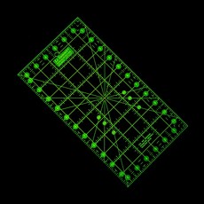 행복한다이세상 창고대방출 퀼트자 재단자 모음, 3-04. 형광 (6.5 x 12 Inch), 1개