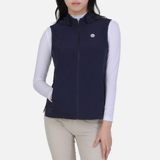 <투엘라> 여성 후드 조끼 / 루미너스 후드 탈부착 에어 메쉬 스판 등산 아웃도어 골프 조끼