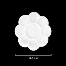 12色8色6色 塗鴉彩色筆 數字油畫顏料 DIY顏料 石膏顏料 水彩筆 油畫筆 兒童畫筆 美術, 10個, 調色盤小, 白色