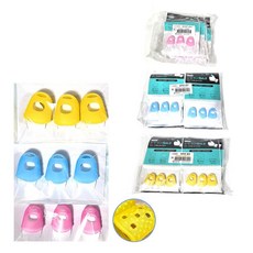 장스 실리콘골무 사무및수예용 대/중/소 1갑10개 수예용품 사무용골무 서류골무, 1개, M중형(블루1갑)-6258