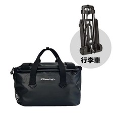 Stream Trail Dorado 30L 三用防水旅行袋 機能穿搭旅行隨身包 露營毛巾衣 野外環島, 黑+行李車