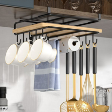 주방 다용도 걸이 싱크대 상부장 정리 컵 수납 걸이 선반 타월걸이 씽크대 건조대 정리대 없이 설치 행잉, A_도마걸이