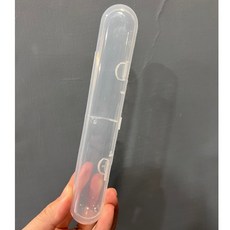 副食品用矽膠湯匙(長) - 柔軟矽膠、加長設計、耐高溫消毒, 1個, 湯匙收納盒