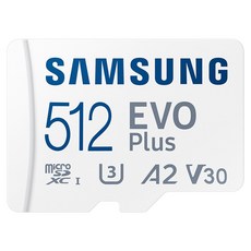 SAMSUNG 三星 EVO Plus Micro SD卡附轉接器, 1個, 512GB