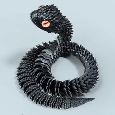 45/80cm 3D 인쇄 빛나는 뱀 움직일 수있는 공동 시뮬레이션 액션 피규어 홈 오피스 데스크탑 장식 생일 선, 15 60CM