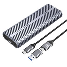 오리코 썬더볼트 4/3 호환 40Gbps M.2 NVMe 외장 SSD 케이스 ACOM2-U4, 1개, 그레이 1개, 그레이