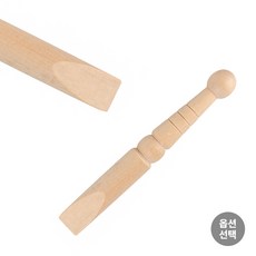 원목 납작 지압봉 ( 나무 손지압기 발 맛사지 스틱 휴대용 경락 두피 마사지봉 우드 펜슬괄사 혈자리 지압 건강선물 답례품 ), 납작 1개입