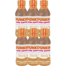 DUNKIN DONUTS 咖啡牛奶拿鐵, 400ml, 6個