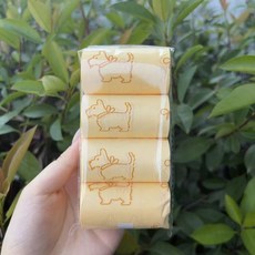 可降解寵物拾便袋, R2奶油香4卷60只袋子 15絲, 1個, 1個