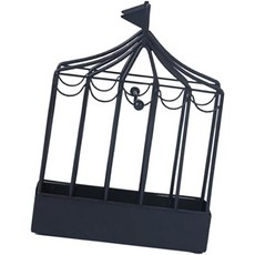 STOBAZA 단조 아이언 모기 향 코일 홀더 케이지 브래킷 블랙, 단일구성