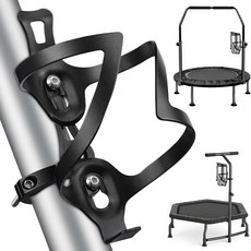 TOBWOLF 스트레이트 레그 피트니스 트램펄린용 퀵 릴리스 핸들바 미끄럼 방지 쿠션감 있는 리바운더 손잡이 액세서리 트램펄린 폴 컵 홀더, Cup Holder for