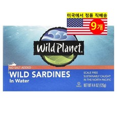 Wild Planet 다양한 요리용 신선한 재료 풍부한 영양 자연산 정어리 무염 125g 3개, 9개