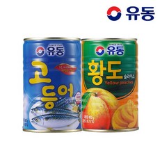 [유동] 유동 고등어 400g x1개 +유동 황도슬라이스 400g x1개, 800g, 1세트