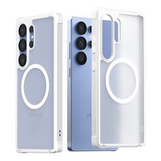 Qi2 25W 인증 아라리 갤럭시 맥세이프 케이스 마그네틱 범퍼 듀플M 아머 화이트 갤럭시S25 울트라, Qi2 25W 인증 아라리 갤럭시 맥세이프 케이스 마그