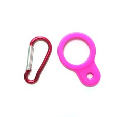 까마느 가벼운 카라비너 물병 홀더 5p, 5개, 로즈