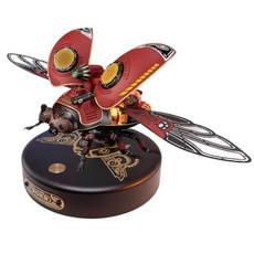 若態 偵查-甲殼蟲 若客原廠 機械甲蟲 3D模型 拼裝模型 聖誕禮物, 1個, 紅色